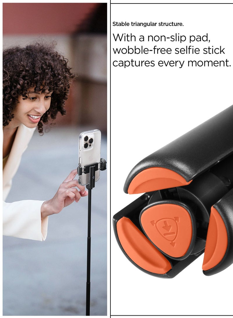 Spigen Automatic Universal Selfie Stick Tripod 57" [Auto-Open] Phone Stand with Rechargeable Remote 360° Vertical & Horizontal Rotatable Stable Travel for iPhone Android and More - Black - Image 5