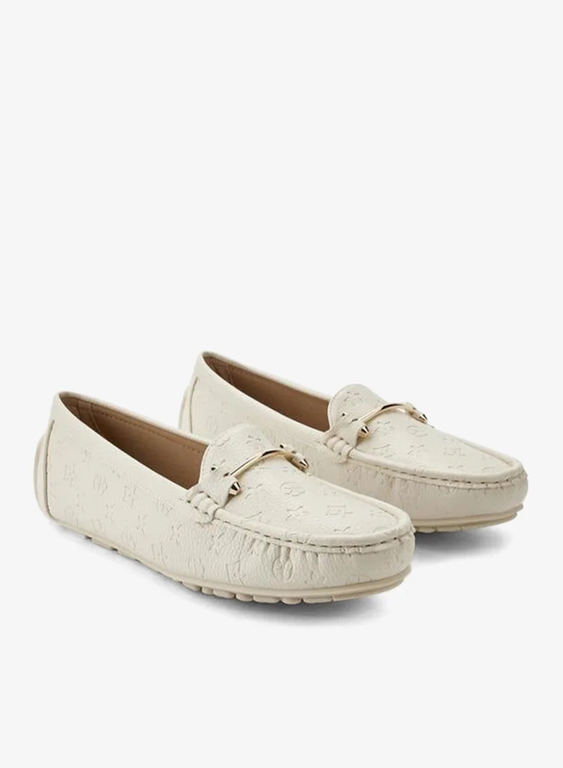 لو كونفورت أحذية نسائية بدون كعب بنقش شعار