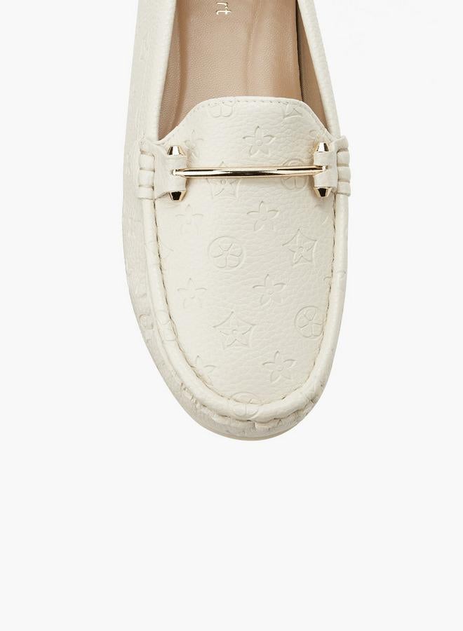 Le Confort Women Monogram Embossed Loafers - Image 4