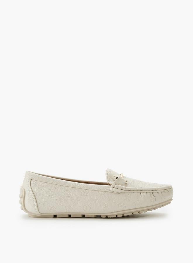 Le Confort Women Monogram Embossed Loafers - Image 2
