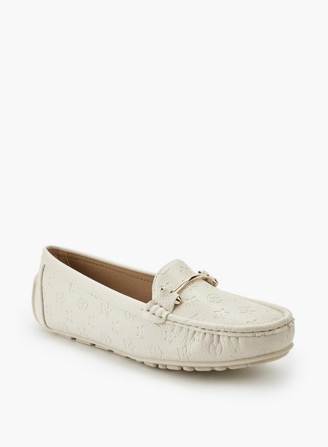 Le Confort Women Monogram Embossed Loafers - Image 3