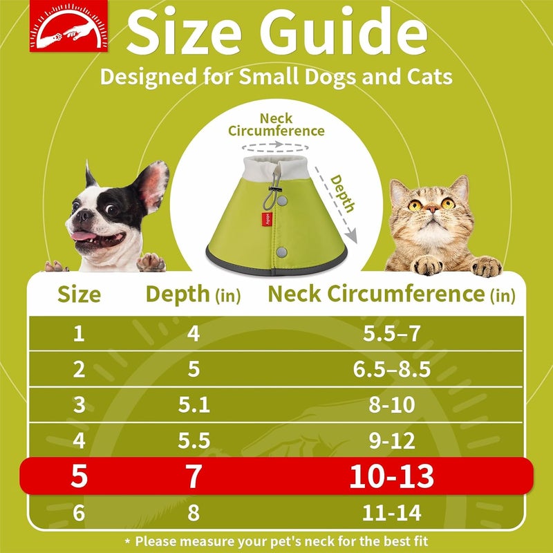Agape Soft Dog Cone for Small Dogs & Cats, Comfy Dogs Recovery Collar After Surgery, Adjustable E Collar Alternative to Stop Licking, Protective Elizabethan Collars for Pup, Comfortable Dog Cones - Image 2