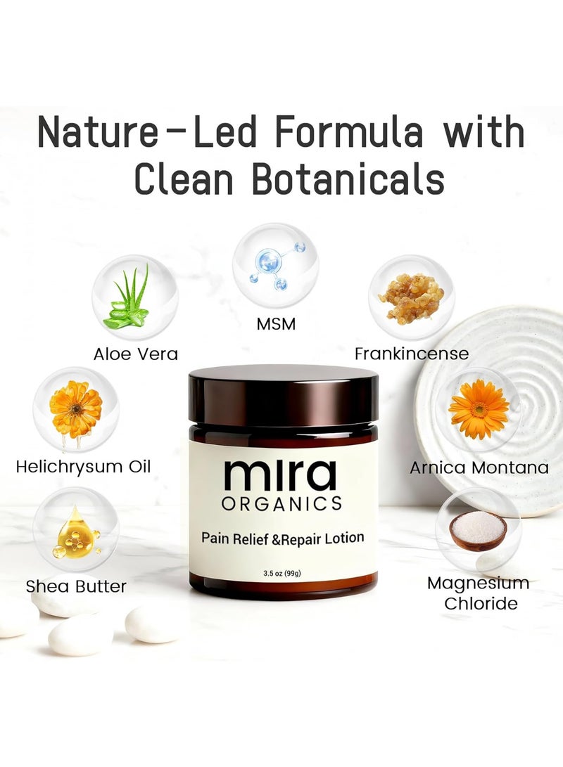 Mira Natural Relief & Repair Lotion, Fast-Absorbing, Non-Greasy Formula to Soothe Muscle & Joint Discomfort, Botanical Blend with Moisturizing Care for All Skin Types - Image 3