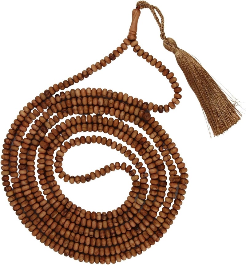 Islamic Bazaar 500 Beaded Olive Wood Tasbih Tasbeeh Misbaha Islamic Gift Tasbih Prayer Beads Tesbih 45x65 mm for Dhikr 