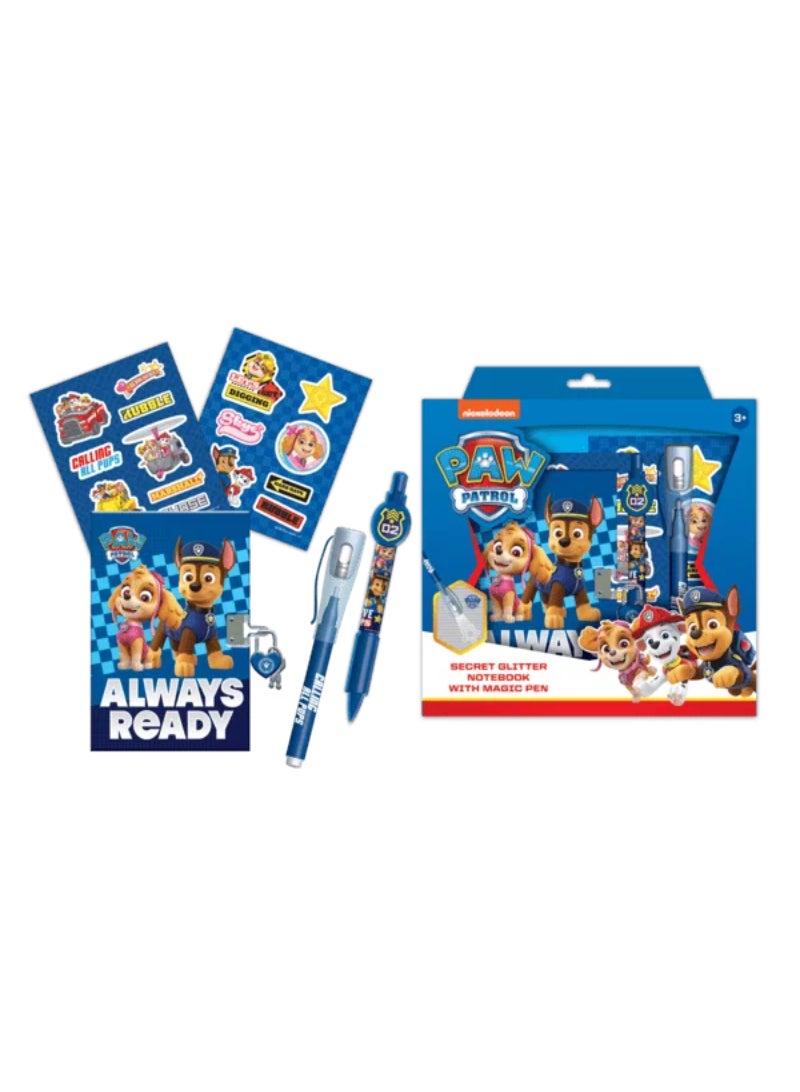 First Kid Paw Patrol Kids Secret Glitter Notebook with Magic Pen Multicolor FK-PAW-2206