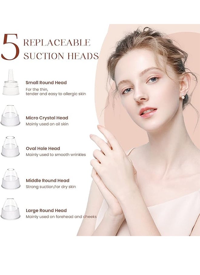 Generic Blackhead Remover Pore Vacuum Cleaner, Facial Pore Cleaner - 5 Suction Powers, 5 Probes, Usb Rechargeable Blackhead Vacuum Kit, Electric Acne Extraction Tool For Adults (White)  - Image 2