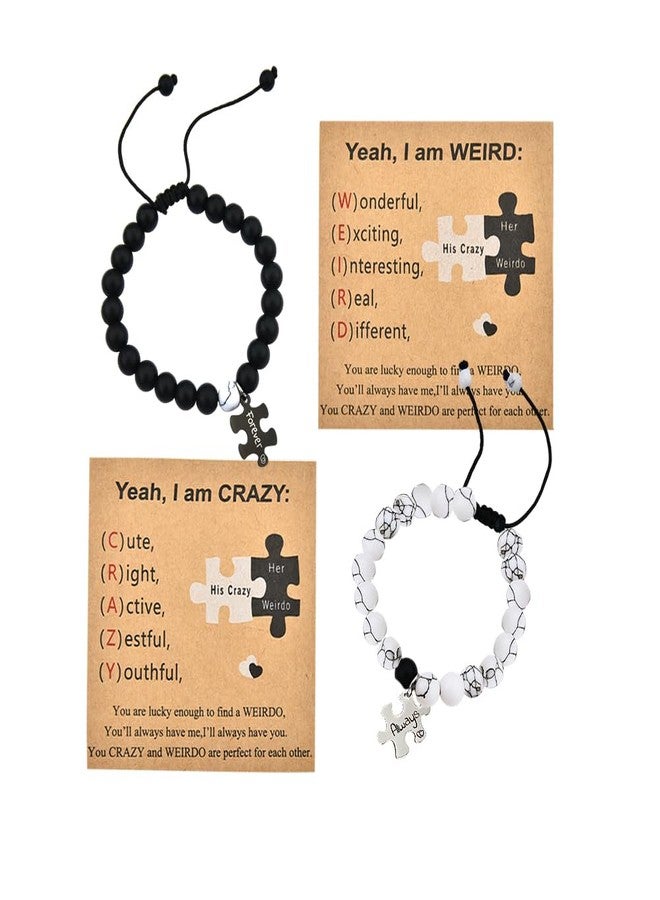 YangQian Engagement Wedding Anniversary Birthday Gifts for Couples Bracelets for Him and Her Matching Bracelets for Couples Gifts for Husband Wife Spouse Girlfriend Boyfriend Graduation Gift for Bf Gf Bracelet - Image 1