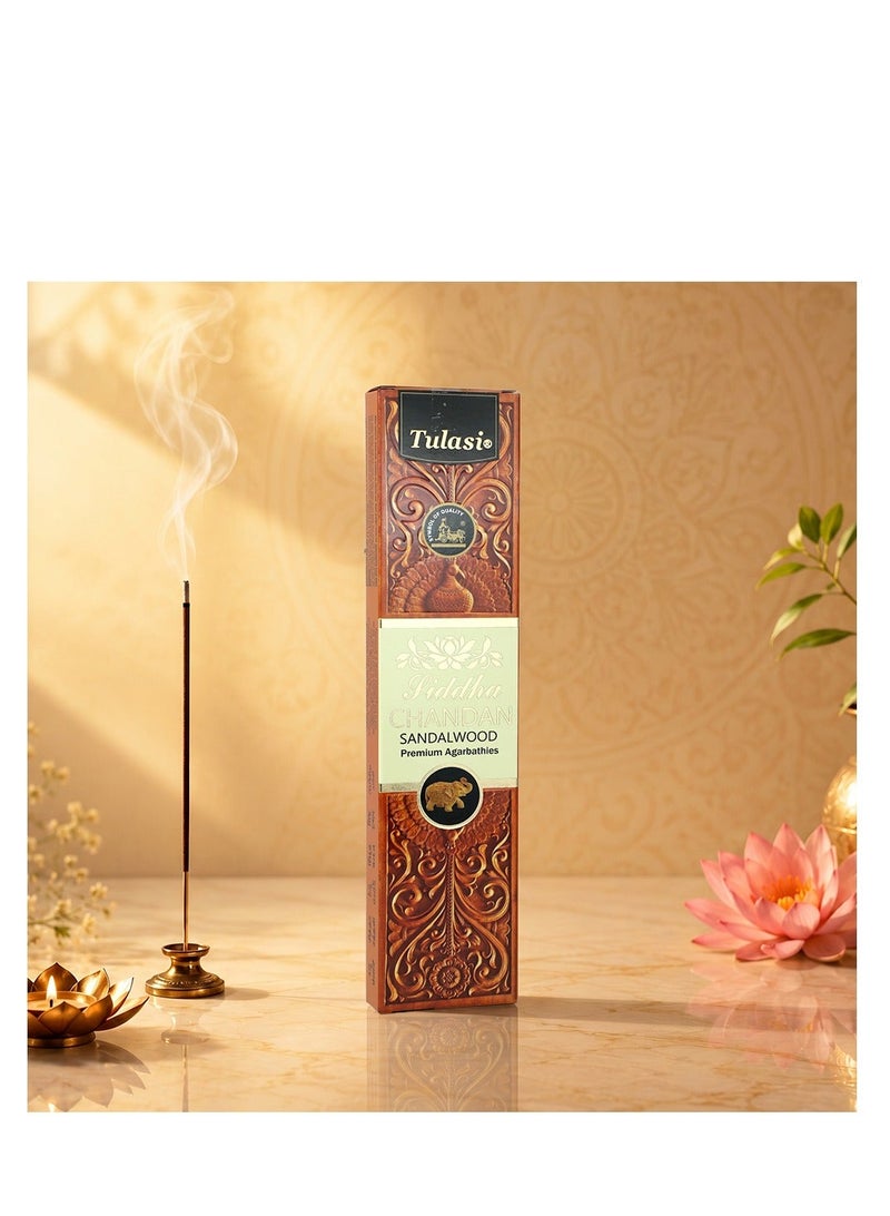 Tulasi Siddha Chandan Sandalwood 20 Sticks Agarbatti Incense - Image 5