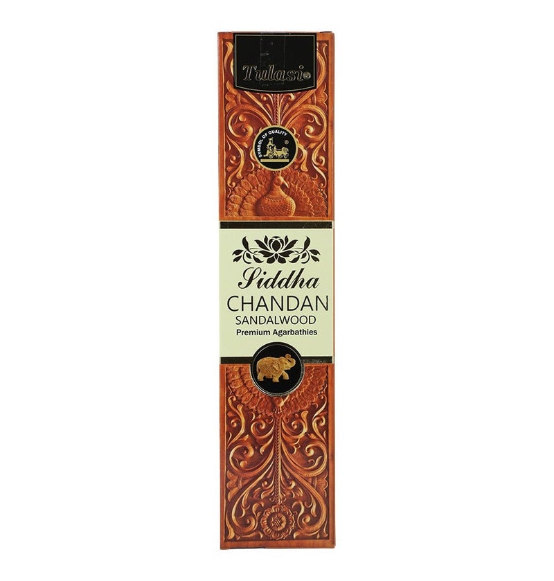 Tulasi Siddha Chandan Sandalwood 20 Sticks Agarbatti Incense - Image 1