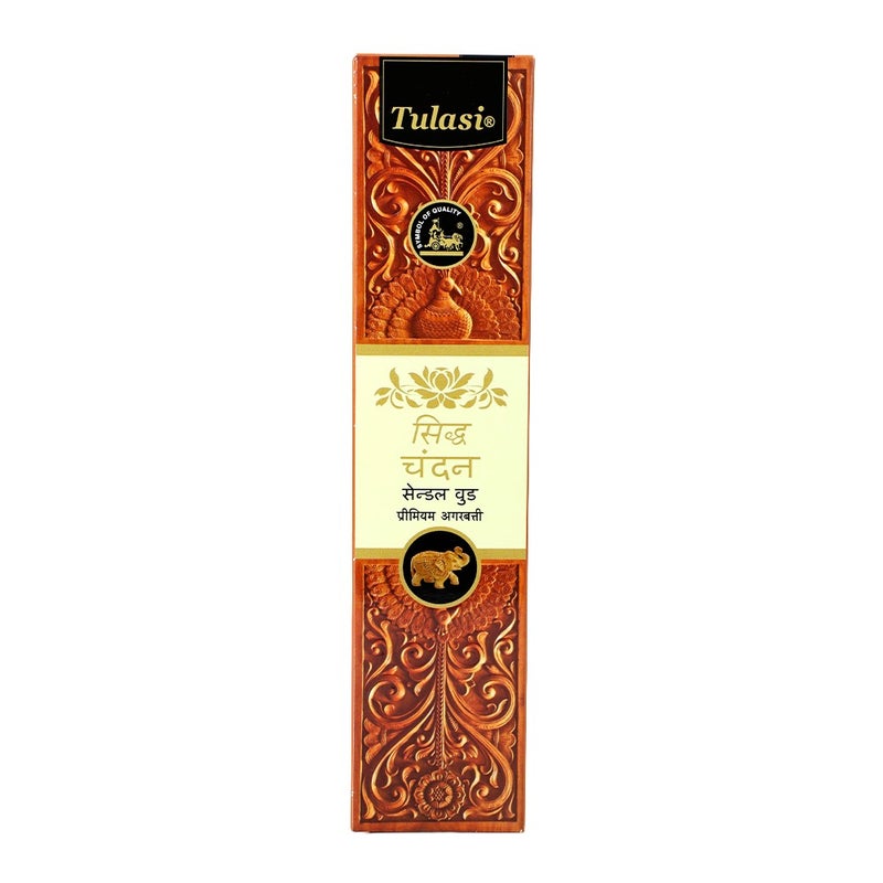 Tulasi Siddha Chandan Incense Sticks (Agarbatti) for Pooja, Prayer, Meditation & Home Fragrance, 1 Pack - Image 2