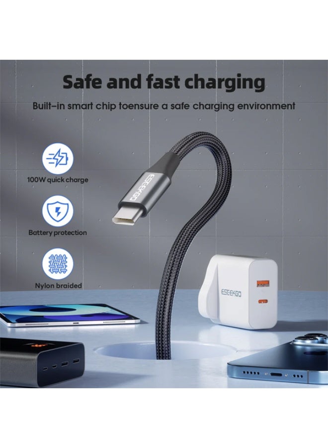 ESEEKGO ES-C100 Type-C to Type-C Data Cable – Reliable Charging and Data Transfer - Image 3