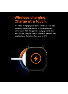 Generic T900 Ultra NFC Bluetooth Call Wireless Charging Smartwatch (Blue)  - Image 2