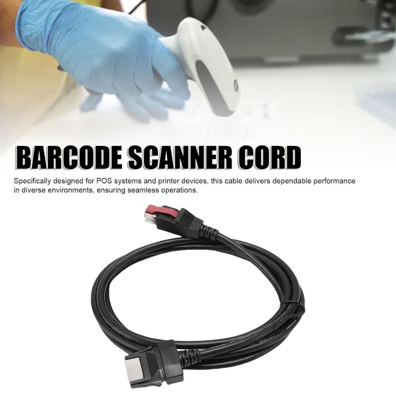 تصميم بسيط متعدد الخصائص كابل ماسح الباركود USB، 1.8 متر من PVC بديل لكابل ماسح الباركود لنظام نقاط البيع والطابعة، مع نقل بيانات سريع وطاقة مستقرة خفيف الوزن لا يثقل كاهل الأرفف - Image 2