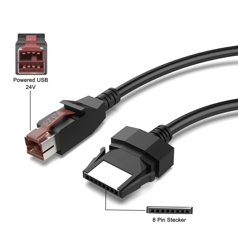 تصميم بسيط متعدد الخصائص كابل ماسح الباركود USB، 1.8 متر من PVC بديل لكابل ماسح الباركود لنظام نقاط البيع والطابعة، مع نقل بيانات سريع وطاقة مستقرة خفيف الوزن لا يثقل كاهل الأرفف - Image 5