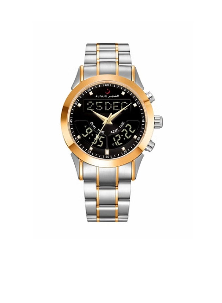 Al Fajr Men's Luxury 360 Stainless Steel Watch WA-10GSB - Image 1