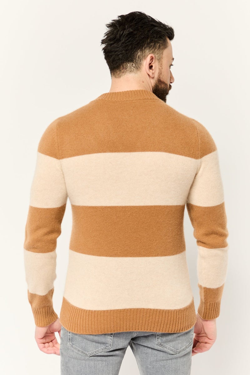 ESPRIT Men V Neck Yarn Dye Knitted Sweater, Multicolor - Image 2