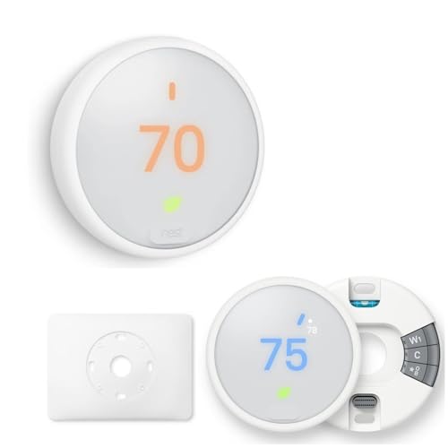 Google Nest Thermostat - Programmable Smart Learning Thermostat with Easy Installation and Trim Kit Bundle, White - Image 1