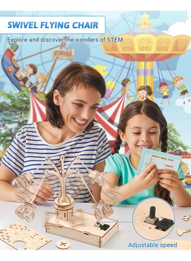 Poraxy STEM Kits for Kids Ages 81012 5 Set Wooden 3D Puzzles Educational Science Experiment Building Projects Crafts Toys for Ages 813 Birthday Gifts for Boys Girls 7 8 9 10 11 12 13 Years Old - Image 4