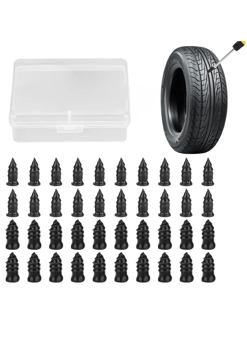 40 Pcs Tire Repair Rubber Nail Tire Repair Rubber Screws Fast Tool Self-Service Suitable For Car Motorcycle Jeep Tire Puncture Repair - Image 1