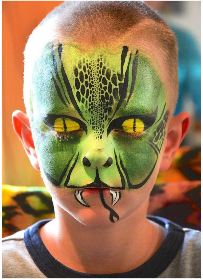 CCbeauty - Ogre Green Face Paint Stickface Painting Kitprofessional Body Paintnon Toxic Sfx Makeup For Shrek Disgust Goblin Halloween Costume Cosplayfull Coverage Painting Foundation + Makeup Sponge - Image 1