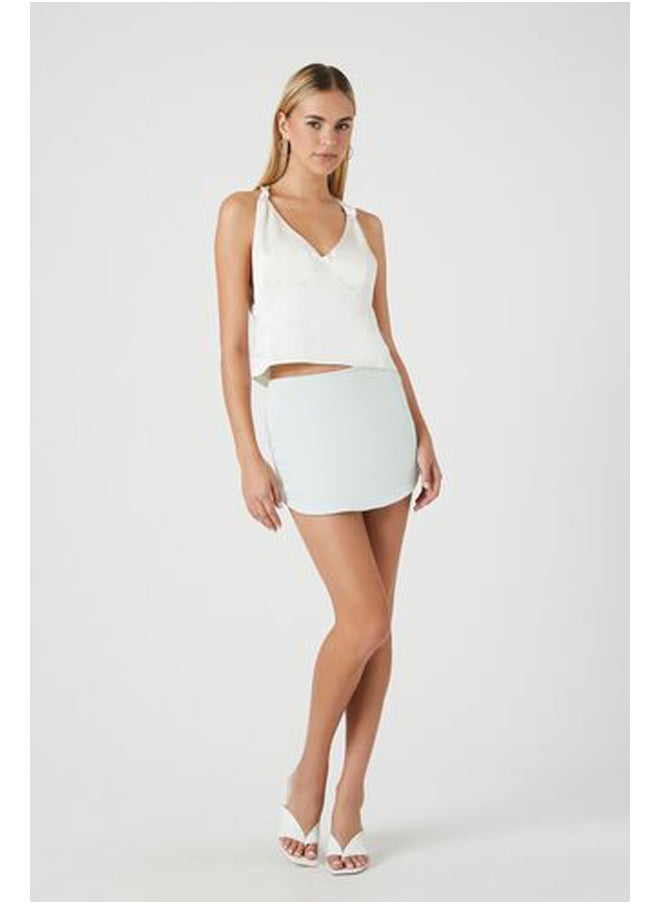 FOREVER 21 Knotted Satin Tank Top  - Image 4