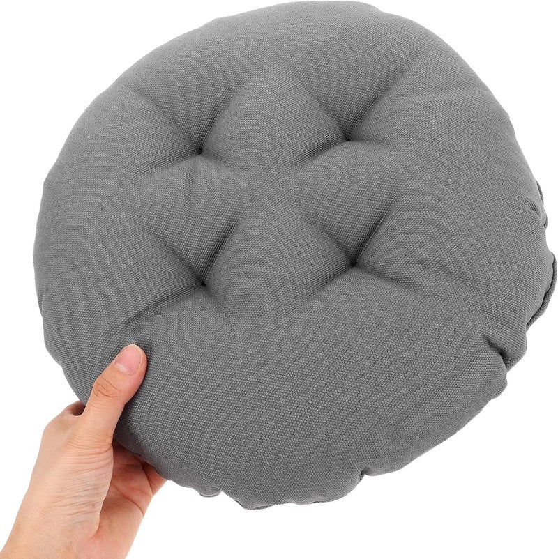 Stool Covers 30cm Thickened Elastic Seat Cushion, Washable Non-Slip Bar Stool Slipcovers in Dark Gray, Sturdy Round Chair Seat Protectors for Home and Bar Use - Image 4
