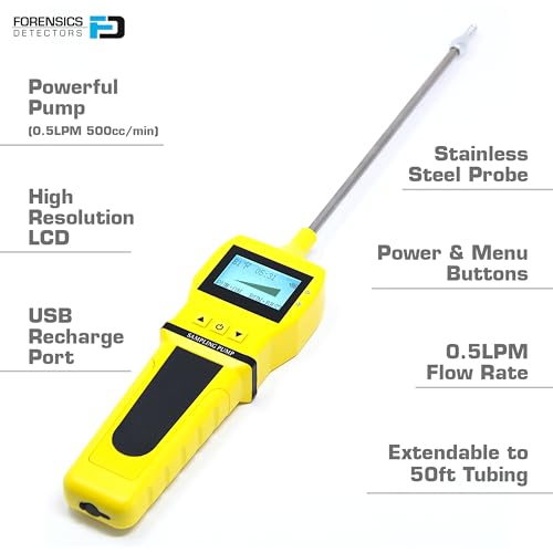 FORENSICS DETECTORS FD Gas Sampling Pump by Forensics | Stainless Steel Probe | Made for Gas Detectors & Meters | Flow Rate: 0.5LPM, 500cc/min | Strong ABS | USB Recharge | - Image 4