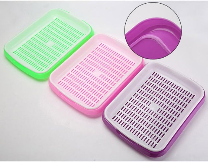 woobles Seed Sprouter Tray Soil-Free Food Grade PP Healthy Wheatgrass Grower-35x26x5cm(Green) Light Green - Image 5