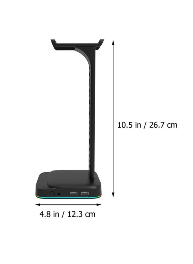 General Gaming Headset Stand with 2 USB Ports, Desk Headset Headphone Holder Earphone Mount Hanger for Gaming Stations  - Image 5