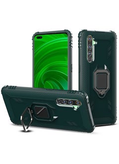 HuHa Case Cover For Realme X50 Pro Carbon Fiber Protective Case with 360 Degree Rotating Ring Holder Green 