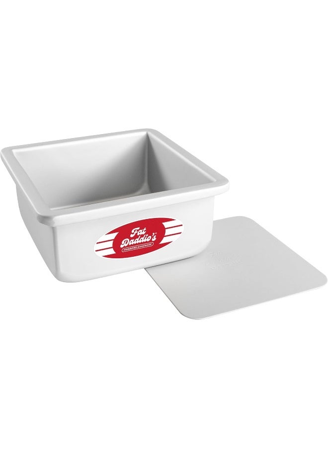 Fat Daddio's - Fat Daddio's Anodized Aluminum Square Cheesecake Pan with Removable Bottom, 6 Inch x 6 Inch x 3 Inch - Image 1