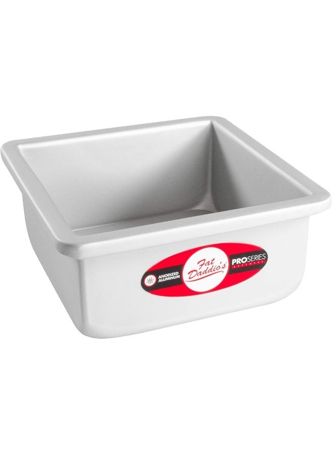 Fat Daddio's - Fat Daddio's Anodized Aluminum Square Cheesecake Pan with Removable Bottom, 6 Inch x 6 Inch x 3 Inch - Image 1