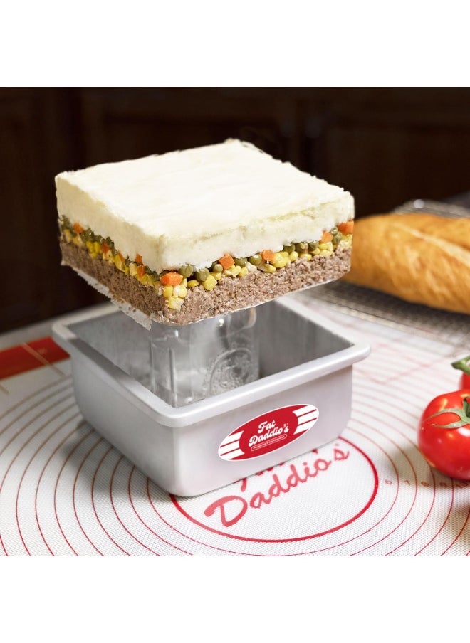 Fat Daddio's - Fat Daddio's Anodized Aluminum Square Cheesecake Pan with Removable Bottom, 6 Inch x 6 Inch x 3 Inch - Image 1