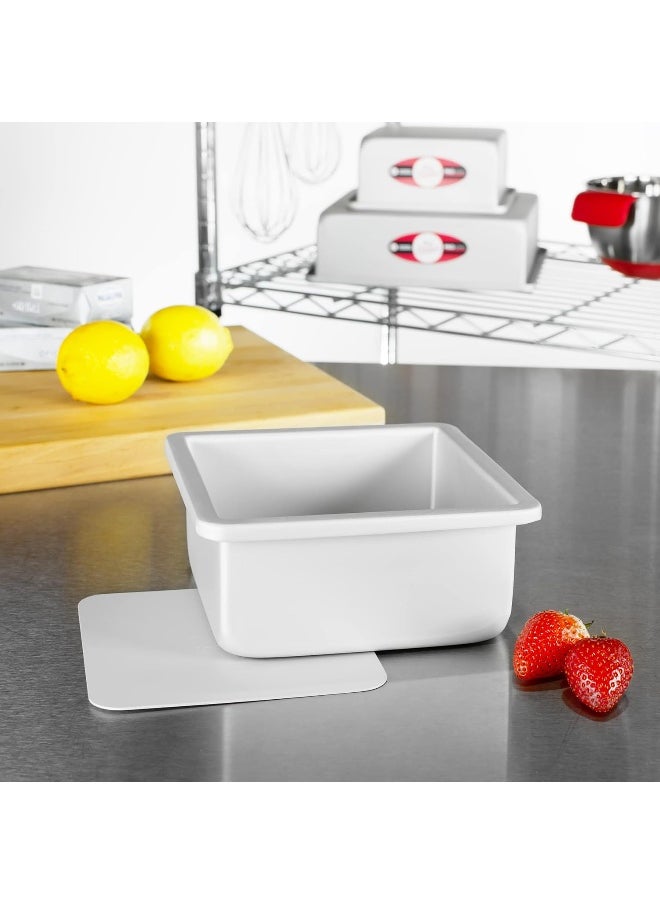 Fat Daddio's - Fat Daddio's Anodized Aluminum Square Cheesecake Pan with Removable Bottom, 6 Inch x 6 Inch x 3 Inch - Image 1