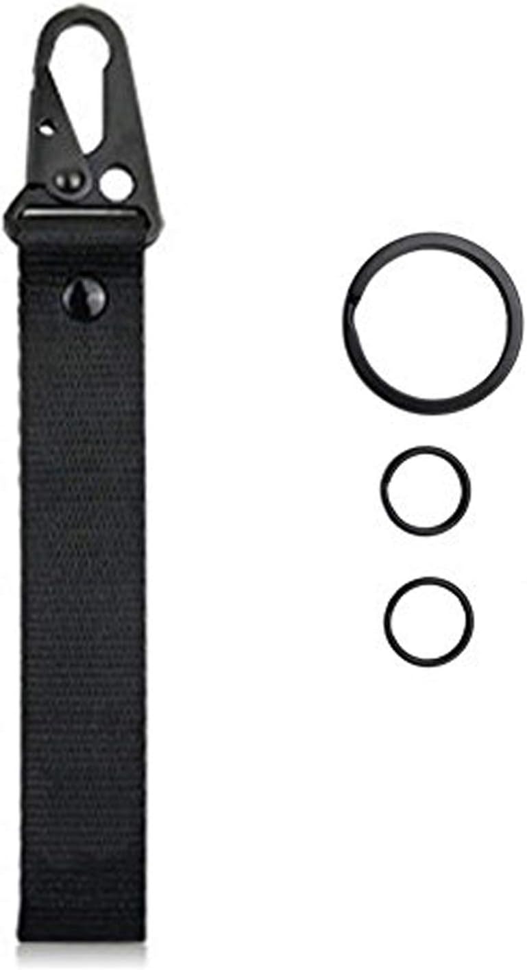 Dsycar Black Car Motorcycle Keychain with Wristlet Strap - Image 1