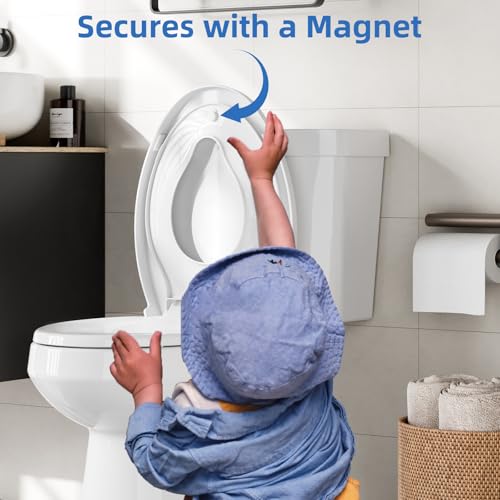 GAOMON Toilet Seat with Toddler Seat Elongated, PP Material Family Toilet Seat Cover, Soft Close Adult & Toddler Seats, Easy to Clean, Safe Potty Training Solution for Kids, Bathroom Upgrade for Home - Image 4