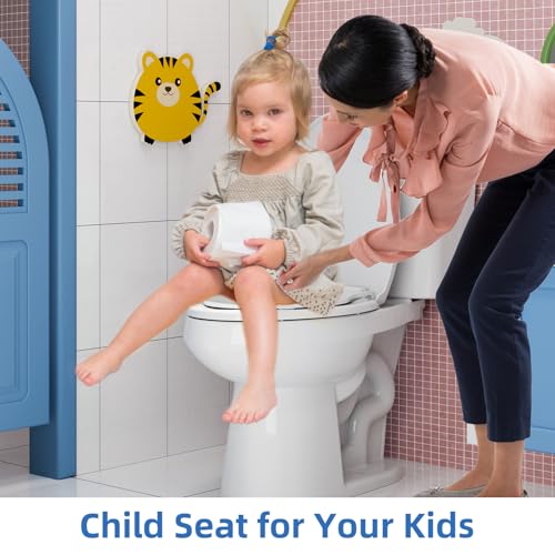 GAOMON Toilet Seat with Toddler Seat Elongated, PP Material Family Toilet Seat Cover, Soft Close Adult & Toddler Seats, Easy to Clean, Safe Potty Training Solution for Kids, Bathroom Upgrade for Home - Image 3