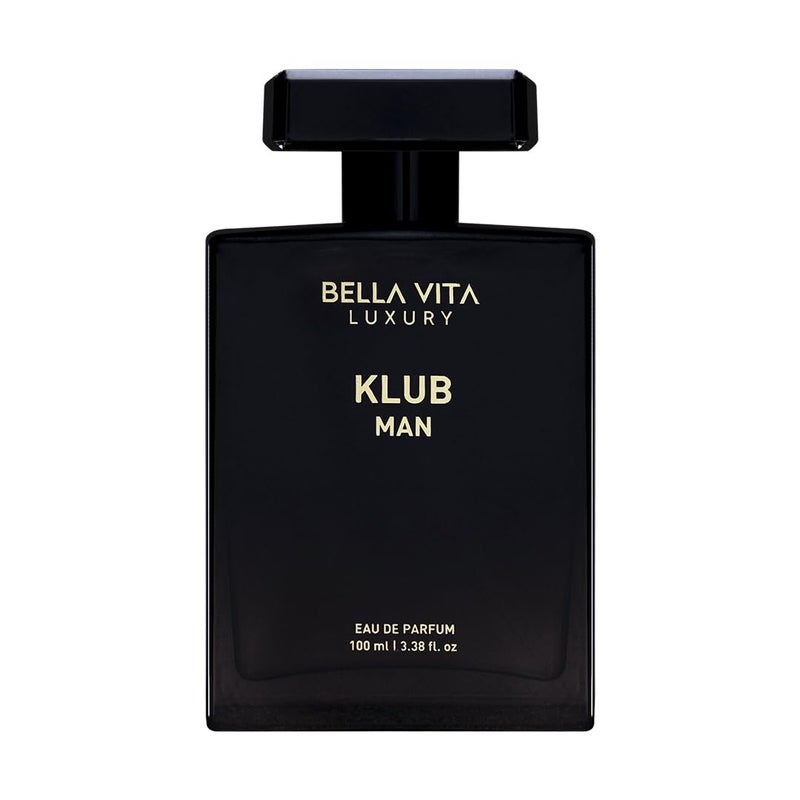 Bella Vita Luxury BellaVita Luxury KLUB Men's Eau De Parfum (100ml) | Intense, Masculine Party Perfume for Men | Notes: Lemon, Jasmine, Rose, Musk, Amber and Patchouli | Made with Premium Long-Lasting Perfume Oils - Image 1