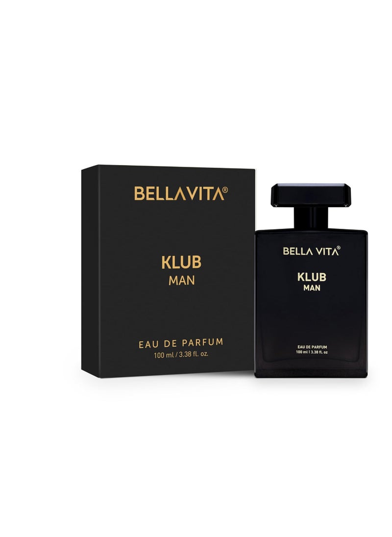 Bella Vita KLUB Men's Eau De Parfum (3.38 fl. oz.) | Intense, Masculine Party Perfume for Men | Family: Citrus, Spicy, Woody, Amber | Notes: Lemon, Jasmine, Rose, Musk, Amber, Vanilla, and Patchouli.  - Image 2