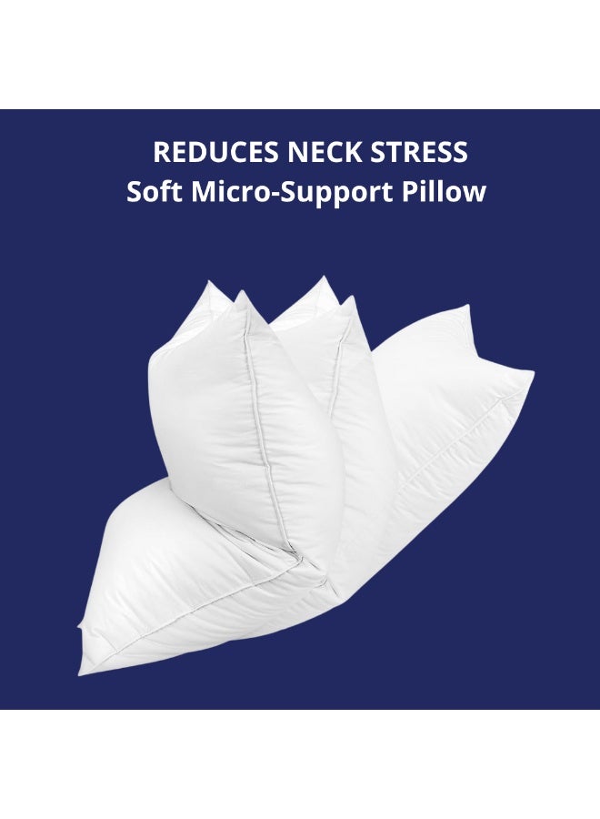 American Linen Natural Duck Down Feather Pillow – Hotel Quality Comfort, 100% Cotton Cover, Standard Size 70x50 cm, Machine Washable, All-Position Support - White - Image 4