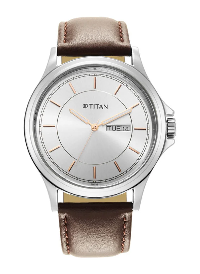 تيتان Leather Analog Wrist Watch 1870SL03