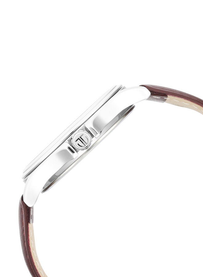 تيتان ساعة يد جلدية تناظرية - Image 3