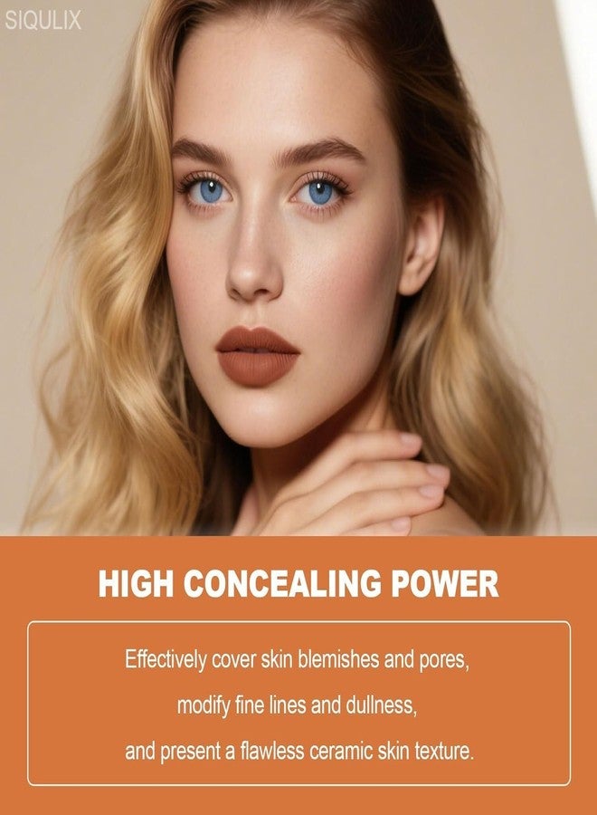 SIQULIX 2 in 1 White Korean Color Changing Foundation Stick with Brush, Cover Cream Stick Foundation, Moisturizing Long-Lasting Hydration Makeup, Light Coverage Concealer, for All Skin Types - Image 3