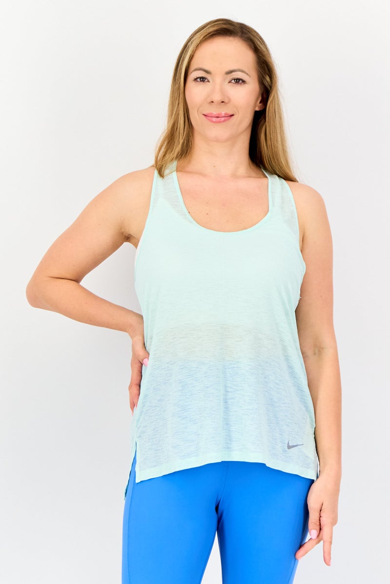 Nike Women Sleeveless Brand Logo Training Tank Top, Mint Green - Image 1
