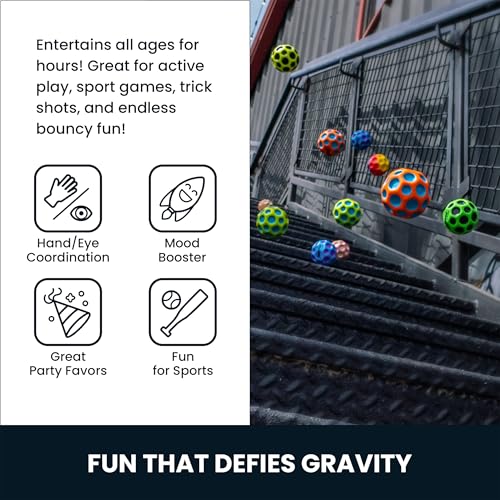 Waboba Moon Ball - Bounces Out of This World - Original Patented Design - Craters Make Pop Sounds When It Hits The Ground - Easy to Grip, Colour - Yellow, One Size - Image 4