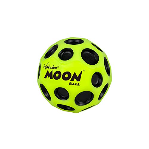 Waboba Moon Ball - Bounces Out of This World - Original Patented Design - Craters Make Pop Sounds When It Hits The Ground - Easy to Grip, Colour - Yellow, One Size - Image 1