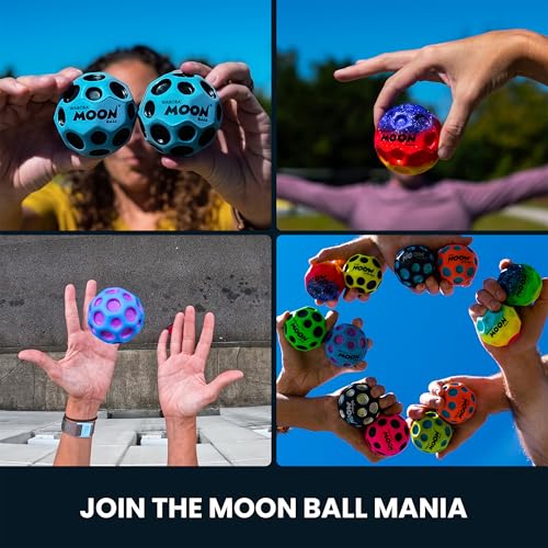 Waboba Moon Ball - Bounces Out of This World - Original Patented Design - Craters Make Pop Sounds When It Hits The Ground - Easy to Grip, Colour - Yellow, One Size - Image 5