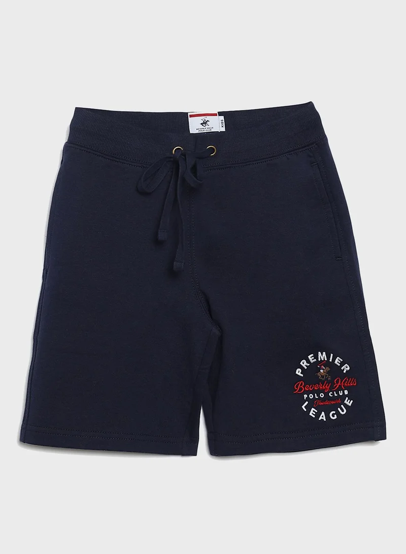 bhpoloclub Youth Logo Print Shorts
