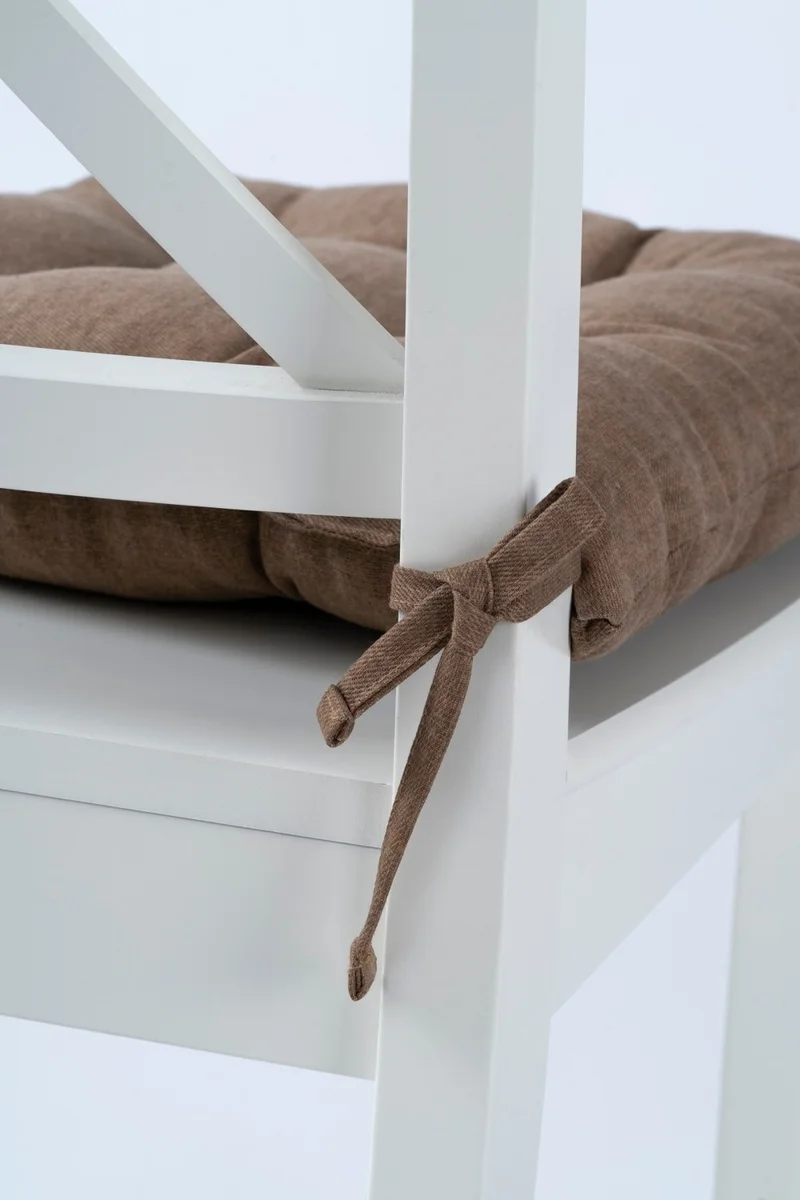 Altın Pamuk Golden Cotton Goldenpamuk Beta Pofidik Coffee Chair Cushion With Lace 40X40CM