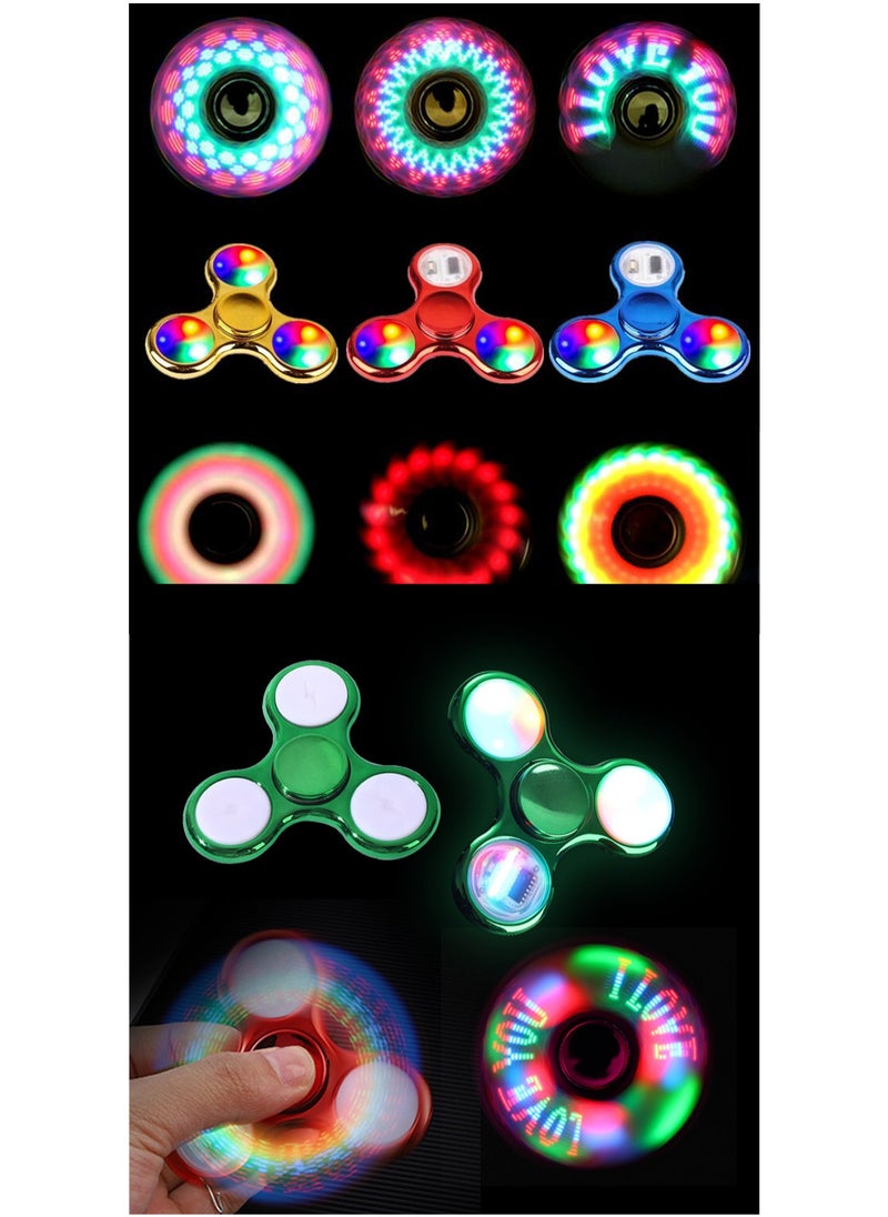 Generic - Purple And Blue Hot Wheel Light Up Fidget Spinner Can Relieve Stress And Anxiety, Decompression Desktop Spinning Top Toy, Finger Gyroscope Metal Focus Birthday Gift - Image 1
